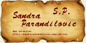 Sandra Parandilović vizit kartica